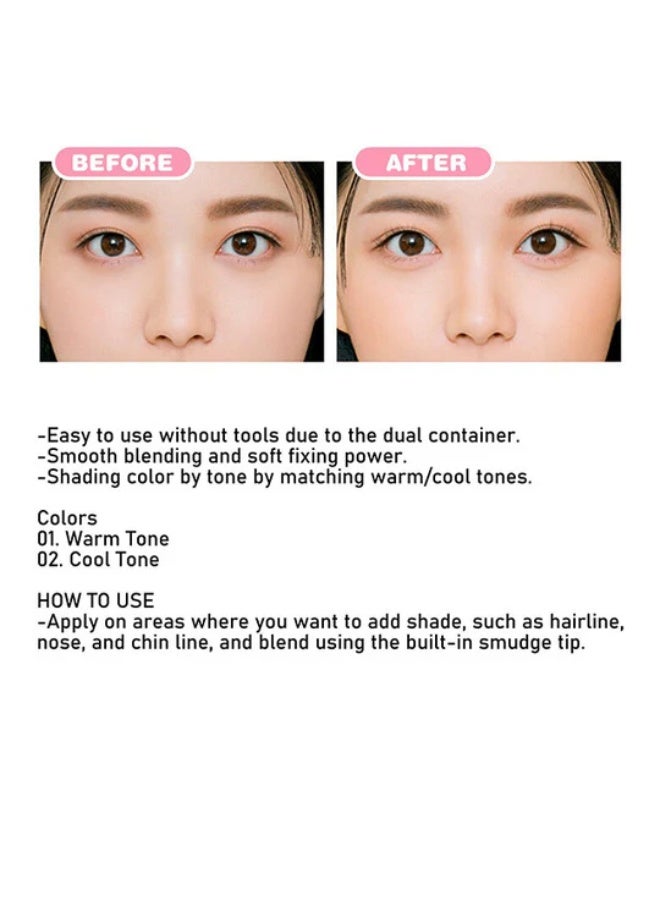 COLORGRAM قلم تحديد الشكل 02 نغمة باردة - Image 2